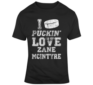 Zane McIntyre I Love Boston Hockey Fan T Shirt