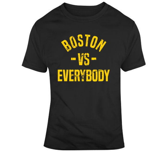 Boston Vs Everybody Hockey Fan Distressed T Shirt