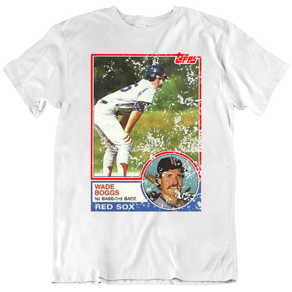 Retro Topps Wade Boggs Rookie Card Baseball Fan T Shirt