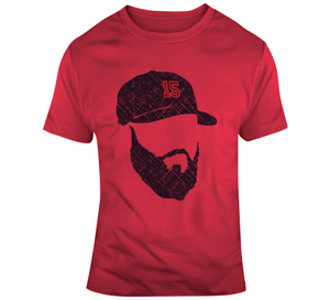 Dustin Pedroia Head Silhouette Boston Baseball Distressed T Shirt