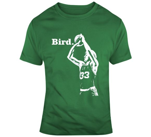 Larry Bird Silhouette BIRD Boston Basketball Fan T Shirt