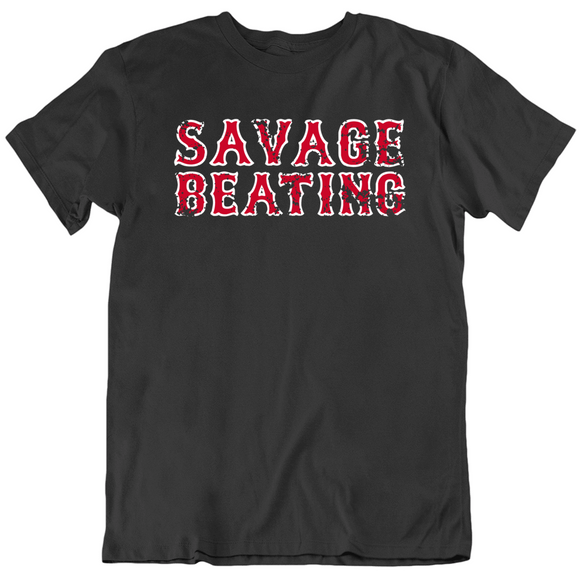 Savage Beating New York Boston Rivalry Baseball Fan T Shirt