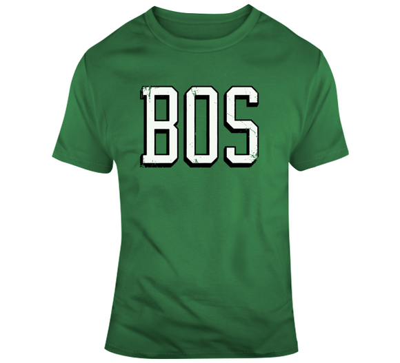 Boston Vintage BOS Basketball Fan T Shirt