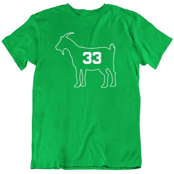 Larry Bird Goat 33 Outline Boston Basketball Fan T Shirt