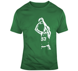 Larry Bird Silhouette Legend Retro 8 Bit Boston Basketball Fan T Shirt