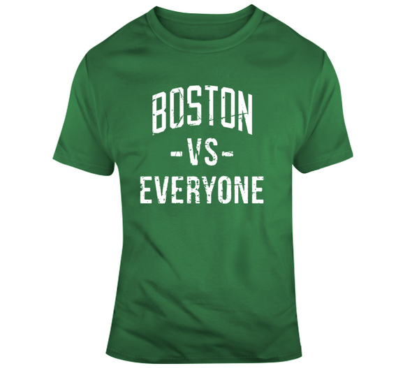 Boston Vs Everyone Boston Basketball Fan Distressed V2 T Shirt