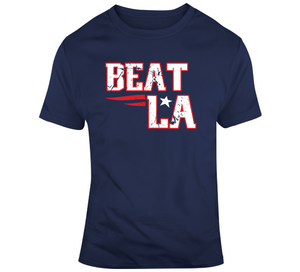 Beat La Football New England Fan Distressed T Shirt