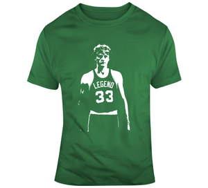 Larry Bird The Legend Boston Basketball Fan Silhouette T Shirt