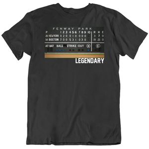 Boston Fenway Scoreboard Rivalry 19 To 3 Baseball Fan T Shirt