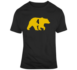 Bobby Orr Bear Silhouette Boston Hockey Fan T Shirt