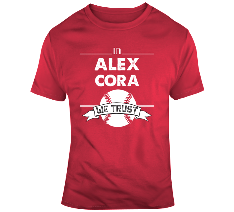 Alex Cora We Trust Boston Baseball Fan T Shirt Ladies / Red / Medium