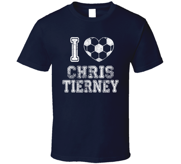 Chris Tierney I Heart New England Soccer T Shirt