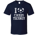 Chris Tierney I Heart New England Soccer T Shirt
