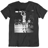 Retro Larry Bird Jump Shot Boston Basketball Fan Black T Shirt