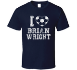 Brian Wright I Heart New England Soccer T Shirt