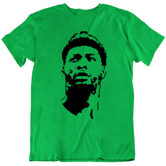 Marcus Smart Silhouette Big Face Boston Basketball Fan Pixelated T Shirt