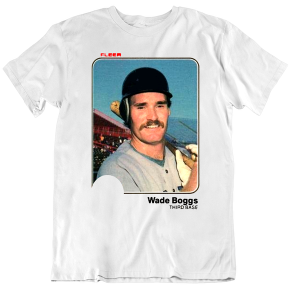Retro Fleer 1983 Wade Boggs Rookie Card Baseball Fan T Shirt