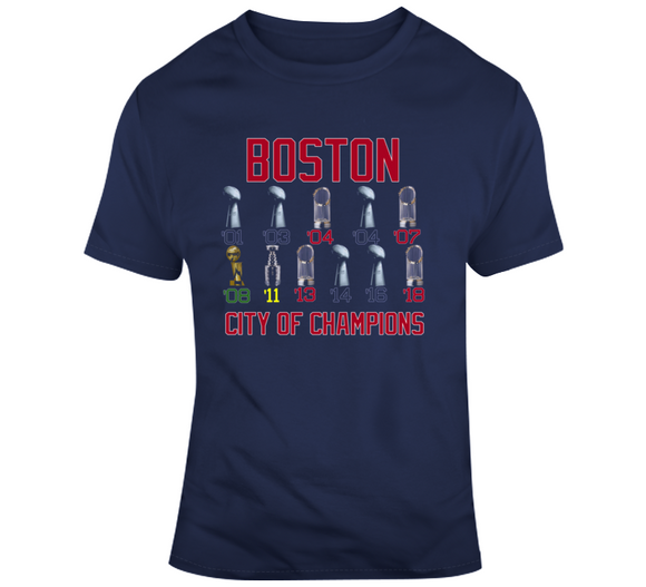 City Of Champions Boston Baseball Fan T Shirt