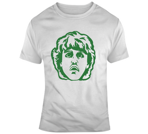 Larry Bird Caricature Big Head Silhouette Boston Basketball T Shirt