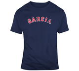 Boston Faithful Garcia Baseball Fan Distressed Navy T Shirt