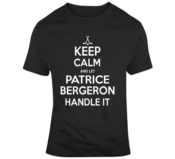 Patrice Bergeron Keep Calm Boston Hockey Fan T Shirt