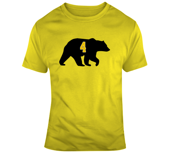 Bobby Orr Bear Silhouette 4 Boston Hockey Fan T Shirt