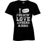 Anders Bjork I Love Boston Hockey Fan T Shirt