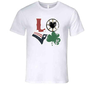 Boston Sports Teams Boston Love Hockey Basketball Football Baseball Fan T Shirt