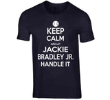 Jackie Bradley Jr Keep Calm Boston Baseball Fan T Shirt