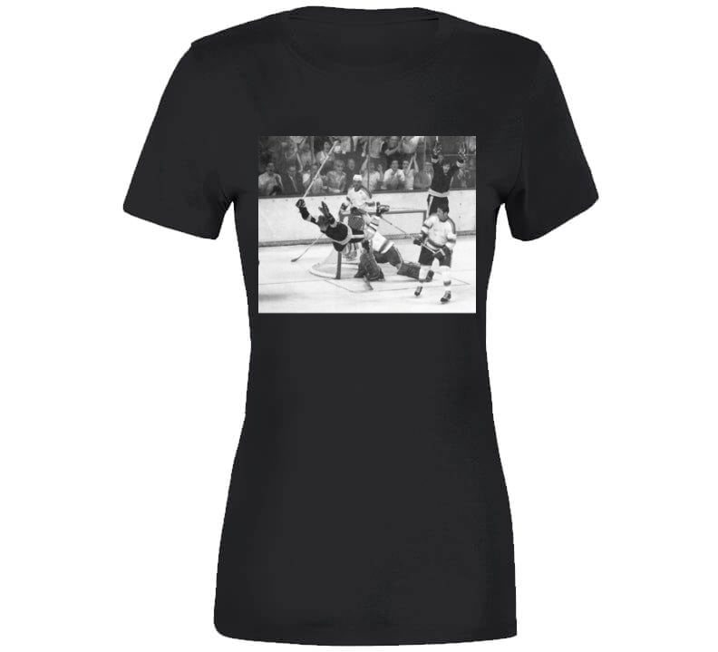 Boston Bruins Bobby Orr THE GOAL Printed T Shirt sz S - XXL NEW