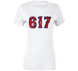 Boston Champs 617 Area Code Boston Baseball Fan Distressed T Shirt