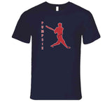 Pumpsie Green Silhouette Boston Baseball Fan Distressed T Shirt