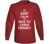 Chris Tierney Keep Calm Pass To New England Soccer T Shirt