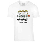 Retro Boston Basketball 3 Letter Man MVP Larry Bird Basketball Fan Boston T Shirt