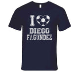 Diego Fagundez I Heart New England Soccer T Shirt