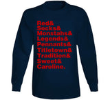 Boston Baseball Fan Tradition Names T Shirt