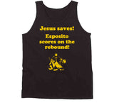 Jesus Saves Esposito Scores on the rebound Boston Hockey Fan v2 T Shirt
