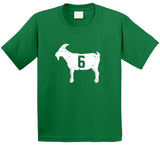 Bill Russell Legend Goat 6 Boston Basketball Fan Distressed T Shirt