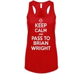 Brian Wright Keep Calm Pass To New England Soccer T Shirt