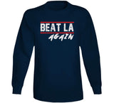 Beat LA Again New England Football Fan Distressed T Shirt