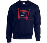 Laundry Cart Rides Free Rides Boston Baseball Fan T Shirt