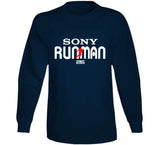 Sony Michel Sony Runman 26 Walkman New England Football Fan T Shirt