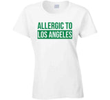 Allergic To Los Angeles Boston Basketball Fan T Shirt