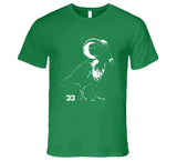 Larry Bird Bird Goat 33 Legend Boston Basketball Fan Green T Shirt