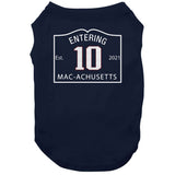 Entering Mac Achusetts Mac 10 Mac Jones New England Football Fan T Shirt
