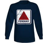 Fenway Sign Distressed Boston Baseball Fan T Shirt