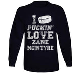 Zane McIntyre I Love Boston Hockey Fan T Shirt