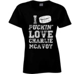 Charlie McAvoy I Love Boston Hockey Fan T Shirt