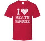 Heath Hembree I Heart Boston Baseball Fan T Shirt
