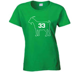 Larry Bird Goat 33 Outline Boston Basketball Fan T Shirt